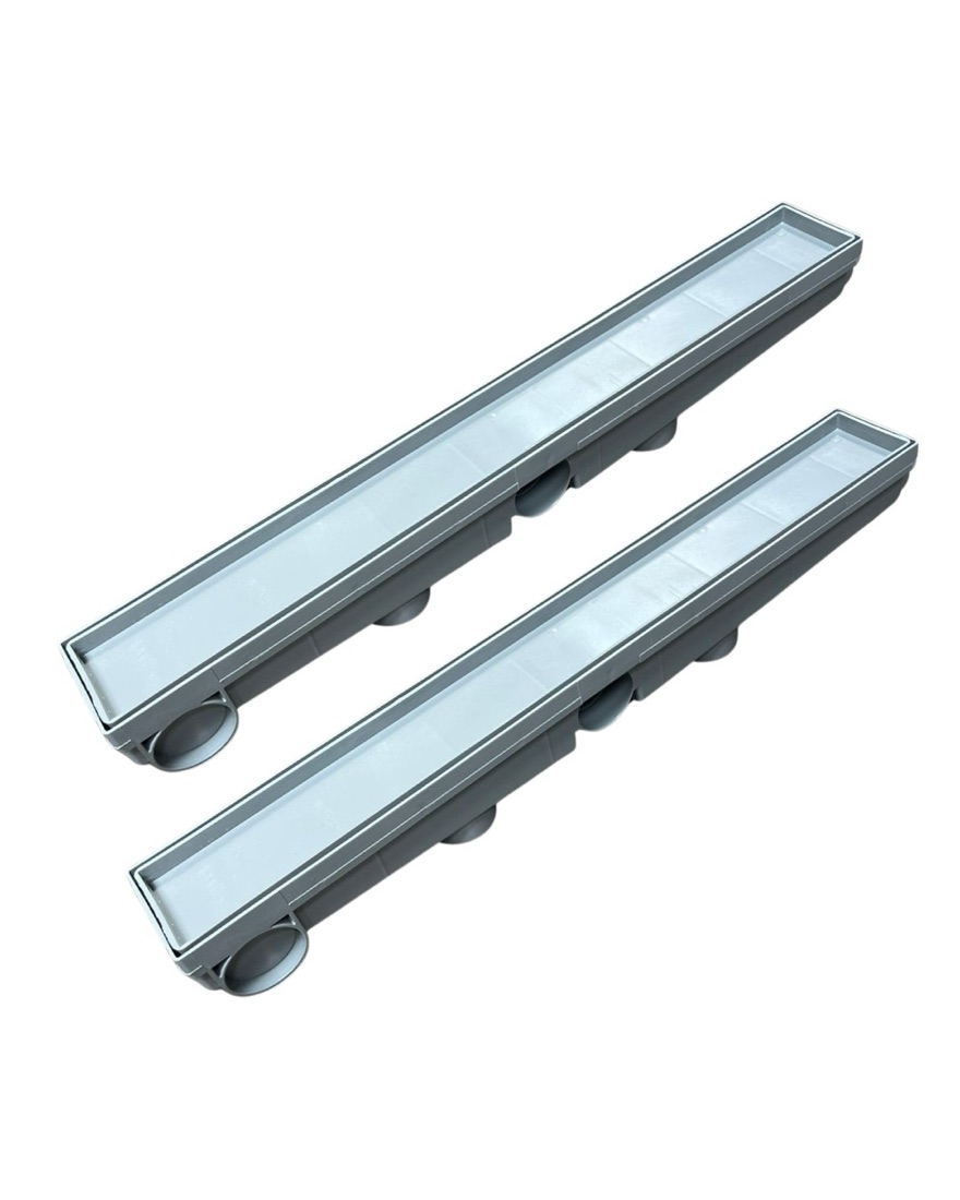 Seca piso oculto PVC 6x50cm com bandeja para embutir