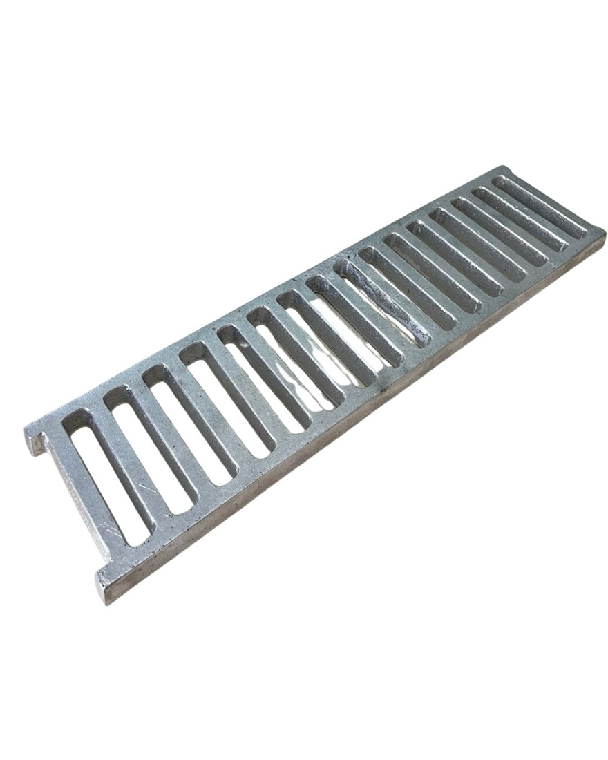 Grelha pesada em metal galvanizado com ripas grossas